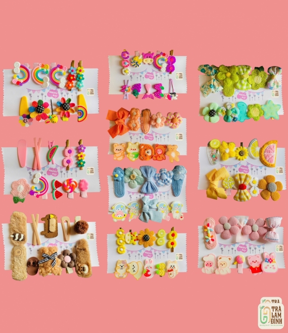 Set Quà Tặng Kẹp Tóc Cho Bé Gái - Blindbox Xinh Xắn, Nhiều Kiểu Dáng